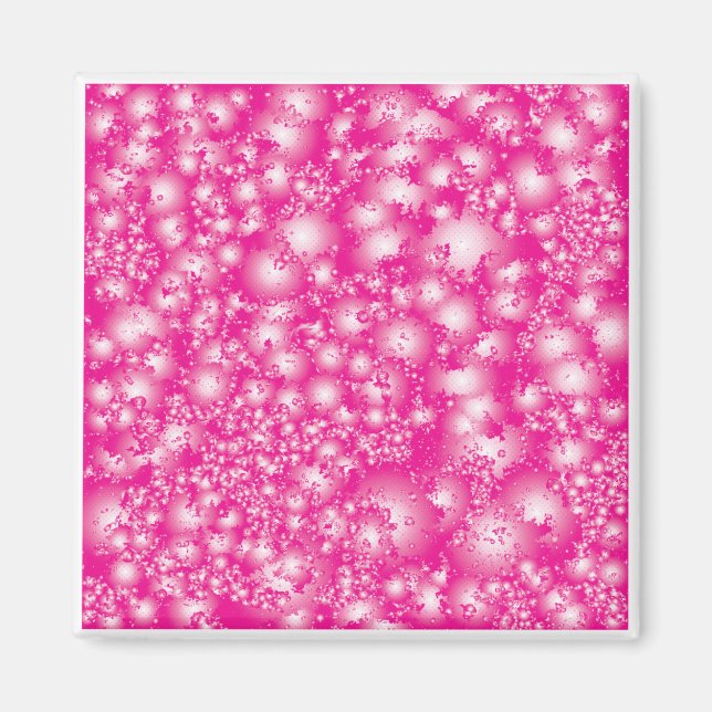 Fun PINK Abstrakt Ink Super Splash Muster Magnet (Vorne)
