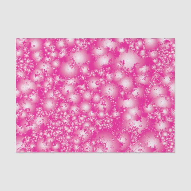 Fun PINK Abstrakt Ink Super Splash Muster Seidenpapier (Vorderseite)