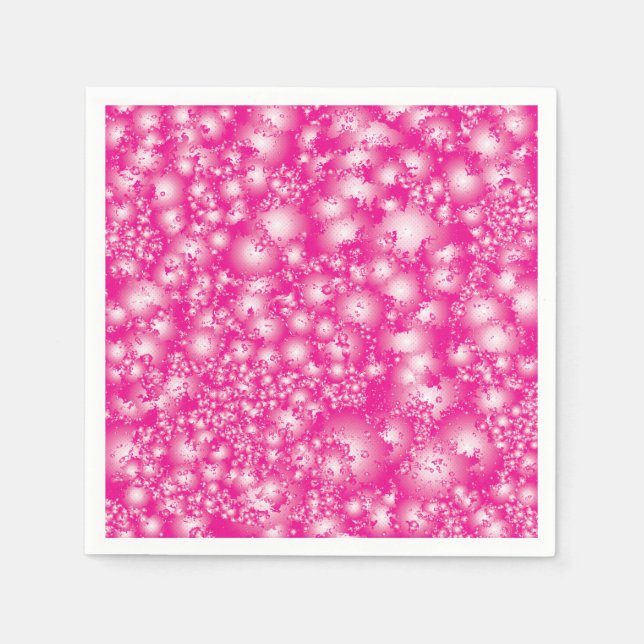 Fun PINK Abstrakt Ink Super Splash Muster Serviette (Vorderseite)