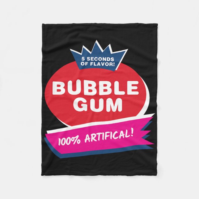 Fun Pink Bubble Gum Halloween Kostüm Fleecedecke (Vorderseite)