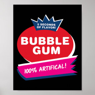 Fun Pink Bubble Gum Halloween Kostüm Poster
