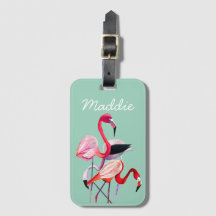 Fun pink Flamingo Aquarellbild