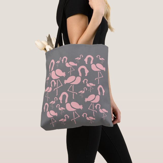 Fun Pink Flamingo Vogelkunst Tasche (Von Nahem)