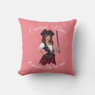 Fun Pink Girl Pirate Kissen