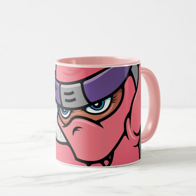 Fun Pink Ninja Tasse (VorderseiteRechts)