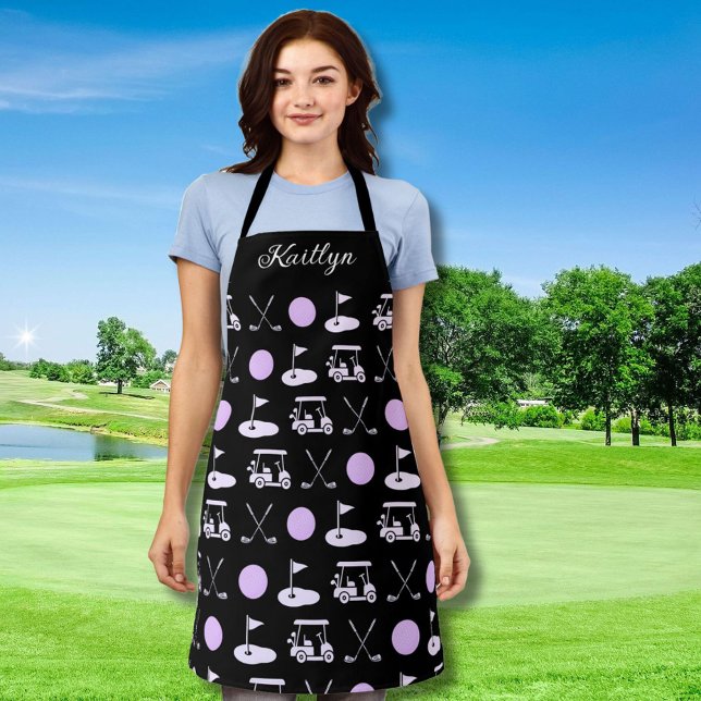 Fun Pink Stilvolles Golfdesign und kundenspezifisc Schürze (Von Creator hochgeladen)