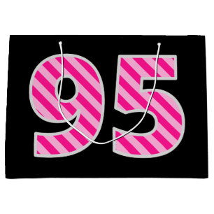 Fun Pink Striping "95"; Herzlichen Glückwunsch zu Große Geschenktüte