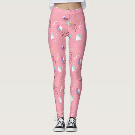Fun Pink Throwback Graphics der 1990er Jahre Leggings