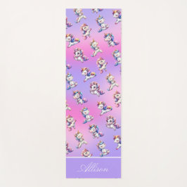 Fun Pink Unicorn Yoga Mat Yogamatte