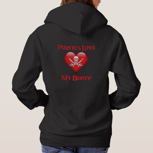 Fun Pirates Liebe Mein Hintern Hoodie (Rückseite)