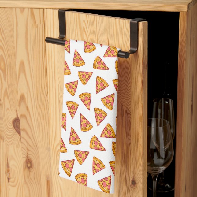 Fun Pizza Slice Pattern Geschirrtuch (Drittel gefaltet)