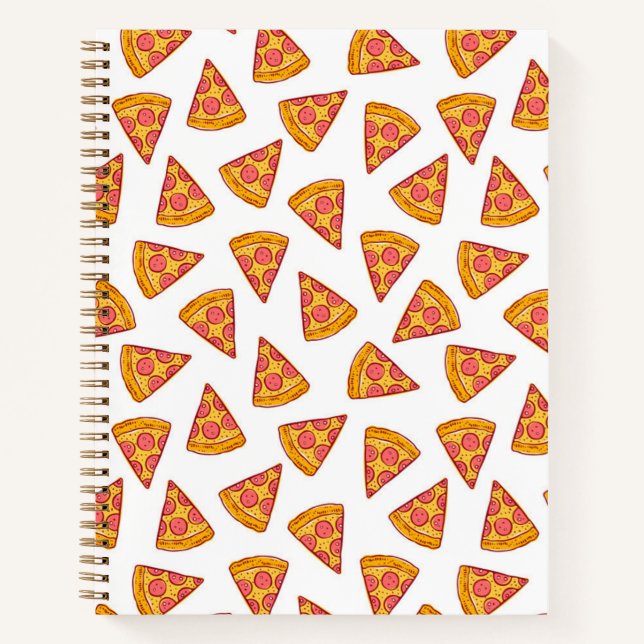 Fun Pizza Slice Pattern Notizbuch (Vorderseite)