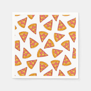 Fun Pizza Slice Pattern Serviette