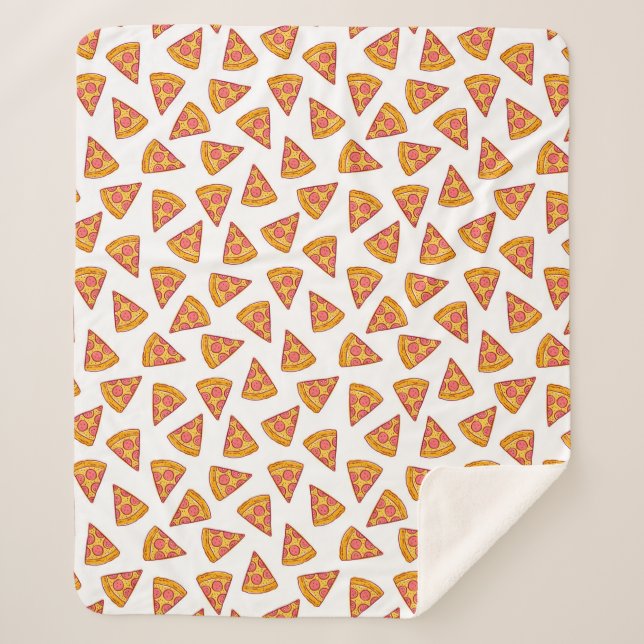 Fun Pizza Slice Pattern Sherpadecke (Vorderseite)