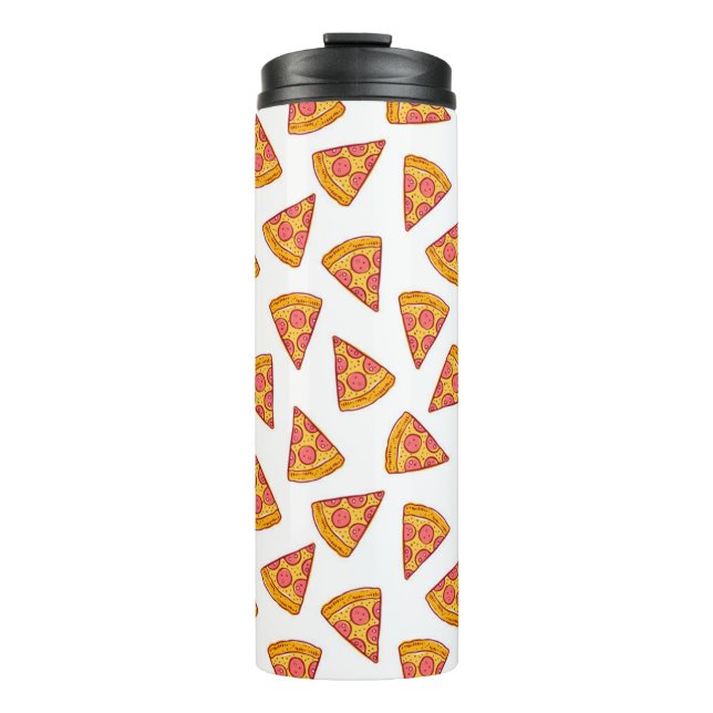 Fun Pizza Slice Pattern Thermosbecher (Vorderseite)