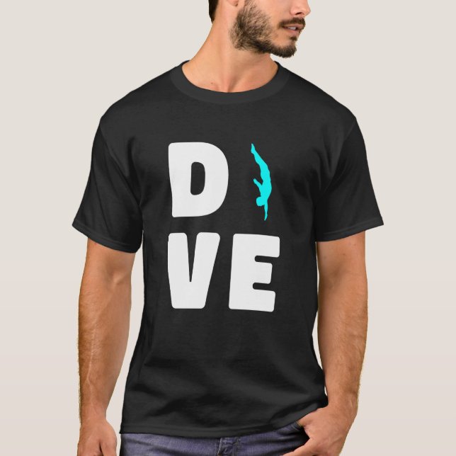Fun Platform Diver Springboard Diving T-Shirt (Vorderseite)