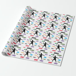Fun player tennis  geschenkpapier