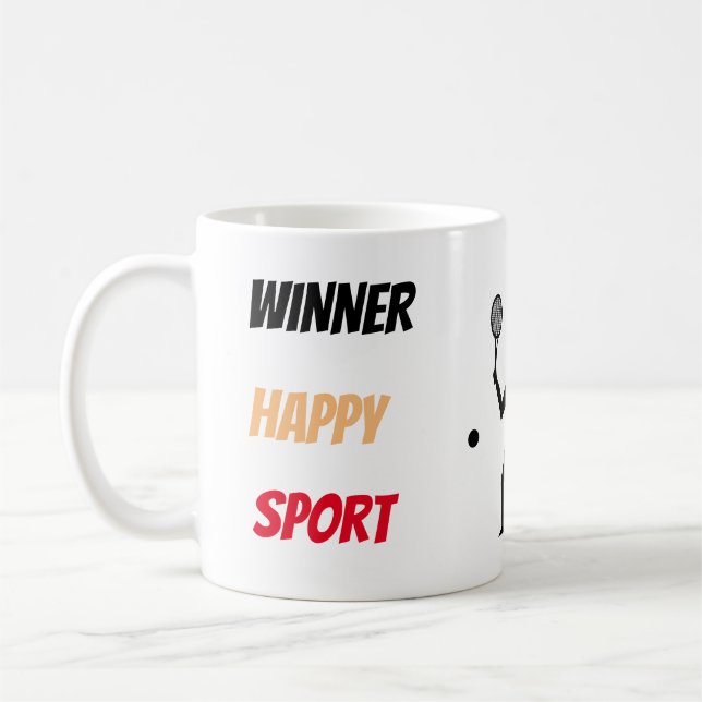 Fun player tennis  kaffeetasse (Links)