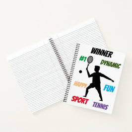 Fun player tennis  notizbuch