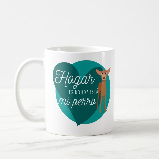 Fun Podenco Dog Cartoon Slogan Kaffee Tasse (Links)