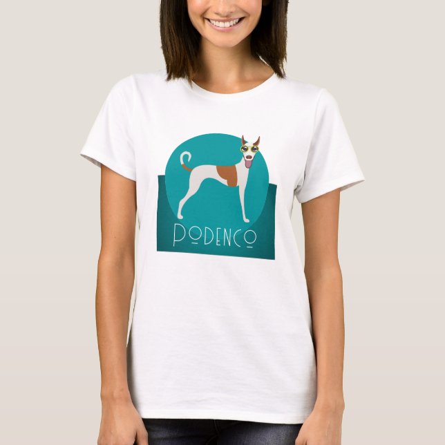 Fun Podenco Dog T-Shirt (Vorderseite)