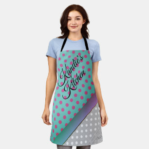 Fun Polka Dot Colorblock Schürze