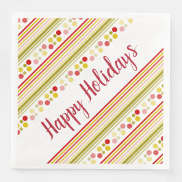 Fun Polka Dot mit Streifen akzentriert Serviette