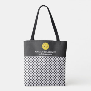 Fun Polka Dot Print Custom Pickleball Paddle Tasche