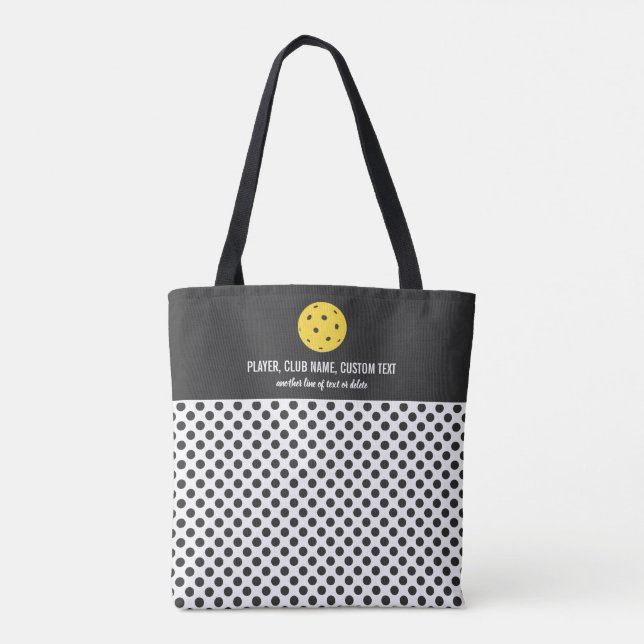 Fun Polka Dot Print Custom Pickleball Paddle Tasche (Rückseite)