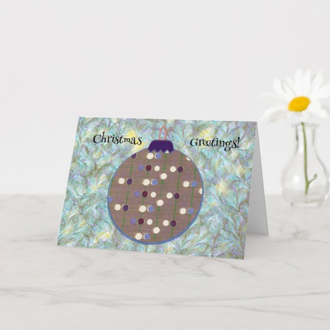 Fun Polka Dot Weihnachtsausstellung Vintage Karte (Kleine Pflanze)