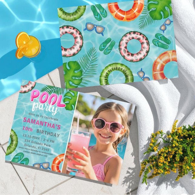 Fun Pool Party Any Age Birthday Invitation Einladung (Von Creator hochgeladen)