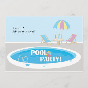 Fun Pool Party Einladung