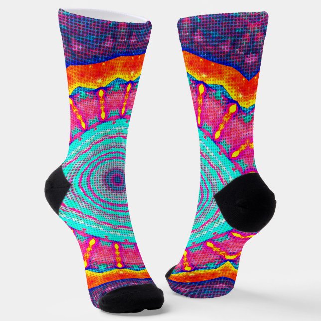 Fun Pop Kunst, Dichtung und Musik Socken (Gewinkelt)