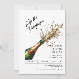 Fun Pop the Cork Party Invitation