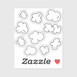 Fun POPCORN Stickers Aufkleber