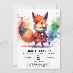 Fun Printable Fox Geburtstag Einladung