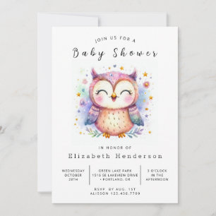 Fun Printable Owl Baby Dusche Einladung