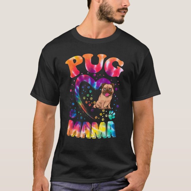Fun Pug Mama Pet  Apparel Dog Pug Mom Present 1 T-Shirt (Vorderseite)