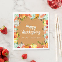 Fun Pumpkin Erntedank Dinner Napkins