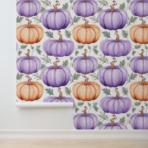 Fun Pumpkin Lila und Orange Tapete