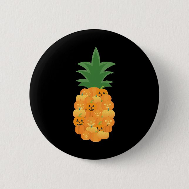 Fun Pumpkin Party Kostüm für Ananas Lover Button (Vorderseite)