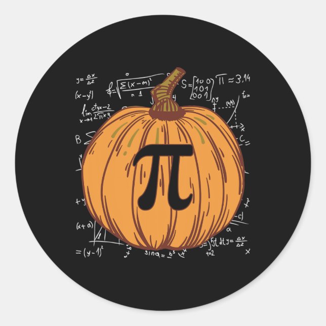 Fun Pumpkin Pie Halloween Fall Erntedank Pumpki Runder Aufkleber (Vorderseite)