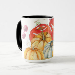 Fun Pumpkin und Äpfel Herbstsaison Tasse