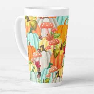 Fun Pumpkins Pilze und Herbstlaub Milchtasse