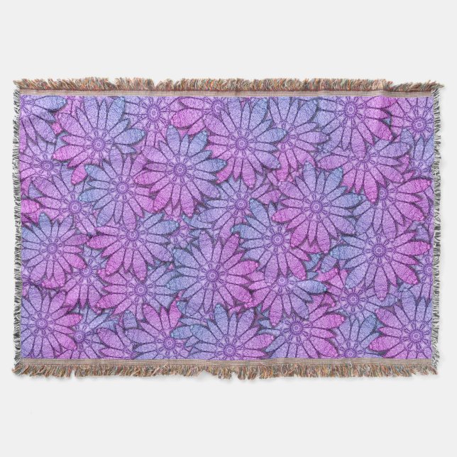 Fun Purple Blumen Decke (Vorderseite)