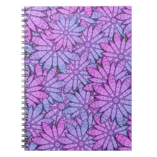 Fun Purple Blumen Notizblock
