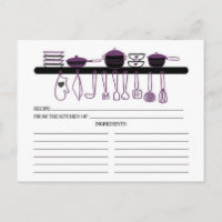 Fun Purple Kitchen Gadgets Bridal Recette Cartes