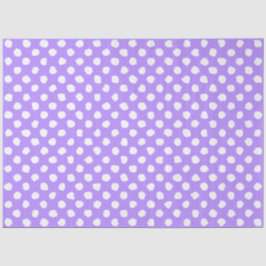 Fun Purple With Irregular White Polka Dots Seidenpapier