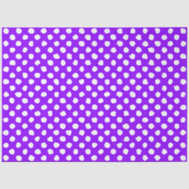 Fun Purple With Irregular White Polka Dots Seidenpapier