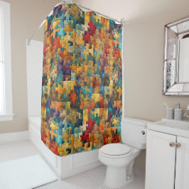 Fun, puzzle rideau de douche